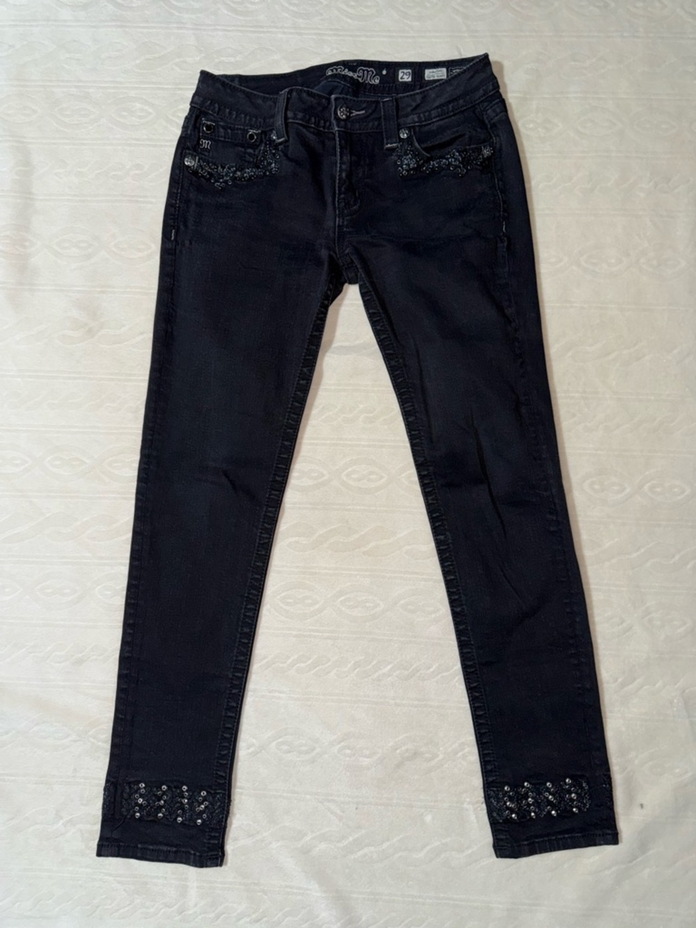 Miss Me Signature Cuffed Skinny Jeans